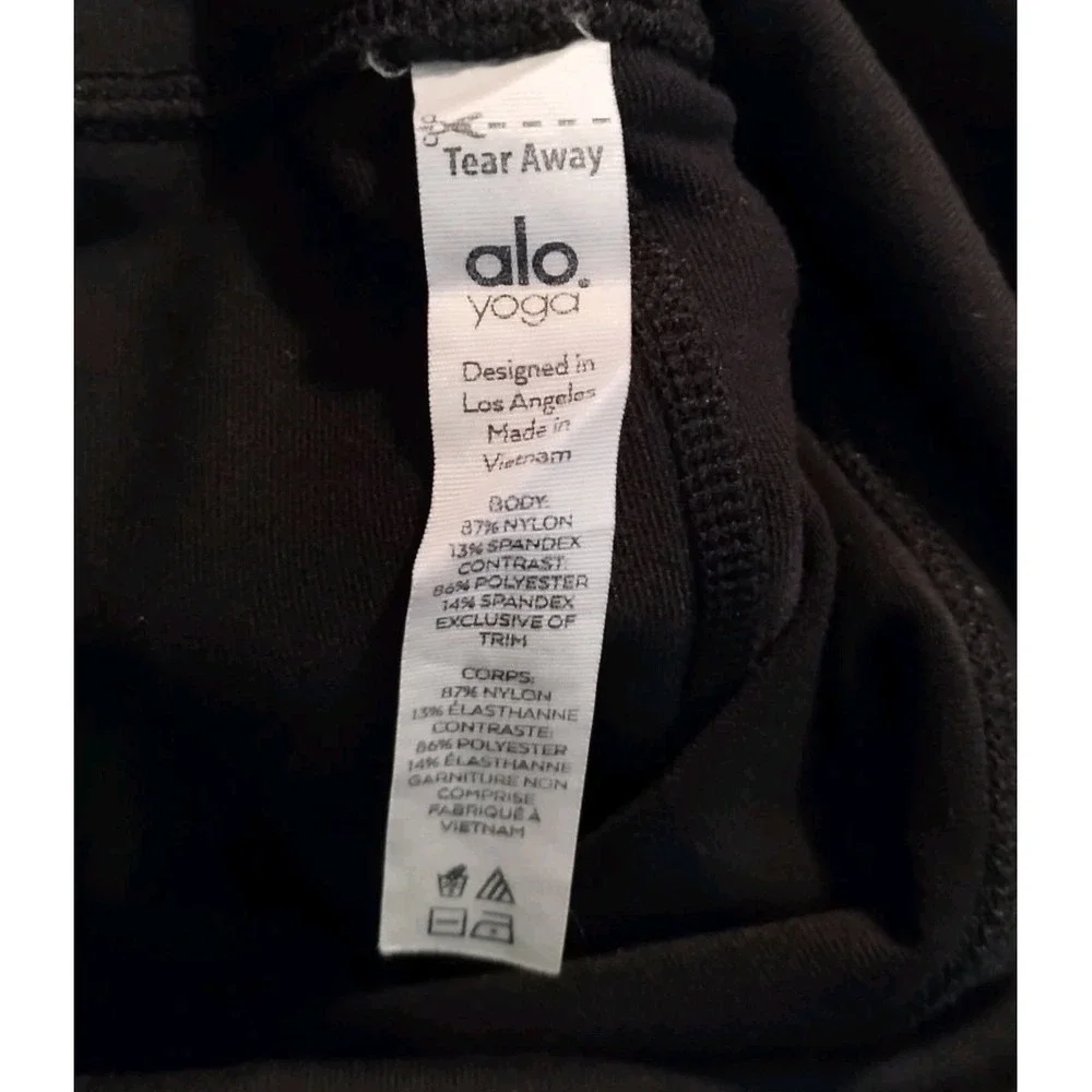 Alo Yoga 7/8 High-Waist‎ Moto Legging Women's S Black Athletic Gym Workout